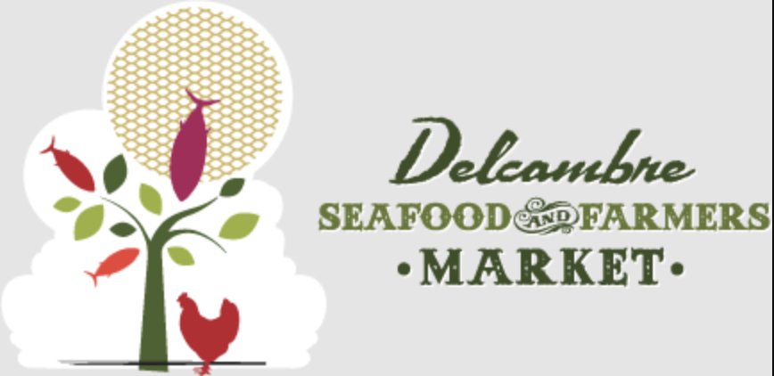 Delcambre Seafood & Farmers Market Logo. South Louisiana